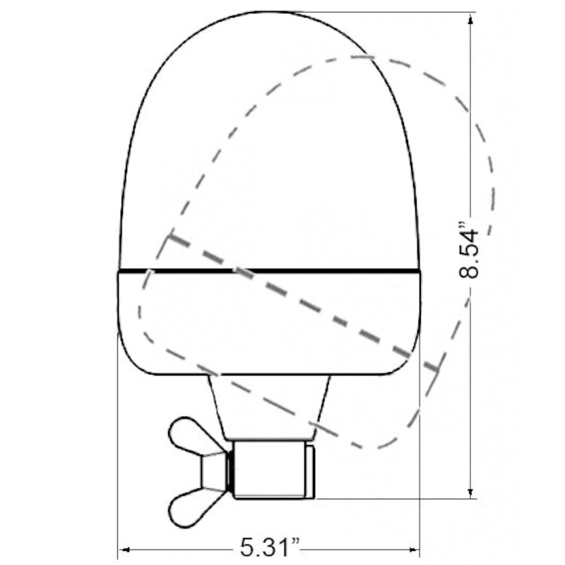 Rota-Compact-12V-Amber-Lens-Beacon-W-Flexible-Pole-Mount