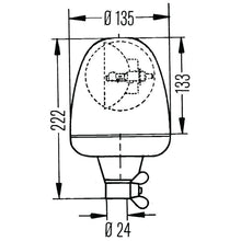 Load image into Gallery viewer, Rotating-Beacon-H-12V-Yellow-Mgs12-2Rl