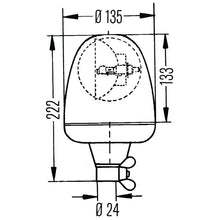 Load image into Gallery viewer, Rotating-Lamp-H-24V-Yellow-Mgs24-2Rl