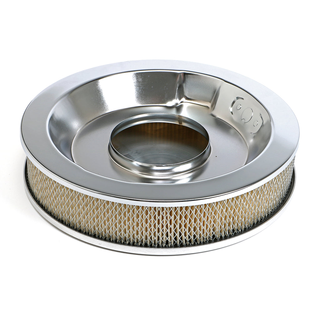 Round-Air-Cleaner-Set-Flame-(Ball-Milling);-14-In.-Diameter,-3-In.-Tallaluminum