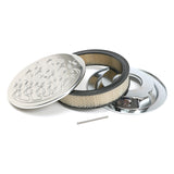 Trans-Dapt 6702 Round Air Cleaner Set FLAME (Ball-Milling); 14 in. Diameter, 3 in. TallALUMINUM