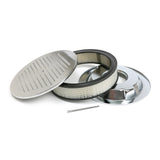 Trans-Dapt 6700 Round Air Cleaner Set PINSTRIPE (Ball-Milling); 14 in. x 3 in.- ALUMINUM