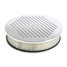 Load image into Gallery viewer, Round-Air-Cleaner-Set-Pinstripe-(Ball-Milling);-14-In.-X-3-In.--Aluminum