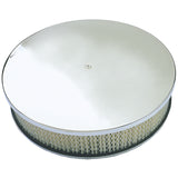 Trans-Dapt 6701 Round Air Cleaner Set PLAIN (Ball-Milling); 14 in. Diameter, 3 in. TallALUMINUM
