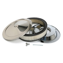 Load image into Gallery viewer, Round-Air-Cleaner-Set-(Paper-Element);-14-In.-Dia.;-3-In.-Tall;-Stainless-Steel195964-Pontiac-Engin