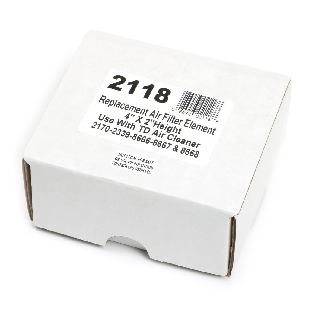 Round-High-Flow-Air-Filter-Element-(Paper)-4-In.-Diameter;-2-In.-Tall195964-Pontiac-Engines