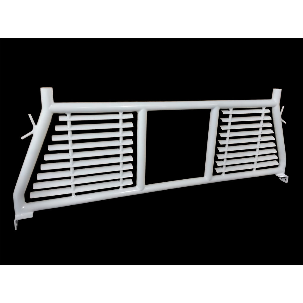 Round-Tube-Louver-With-Rear-Cab-Window-Cut-Out-Powder-Coated-White-Steel