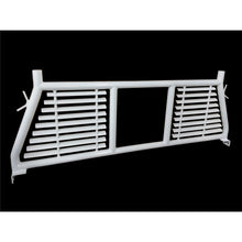 Load image into Gallery viewer, Round-Tube-Louver-With-Rear-Cab-Window-Cut-Out-Powder-Coated-White-Steel