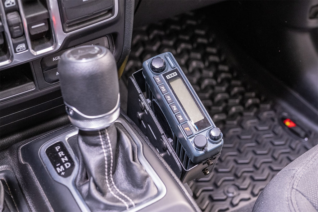Rugged Ridge 13551.06 CB Radio Mount Bracket for Select Jeep Gladiator, Jeep Wrangler