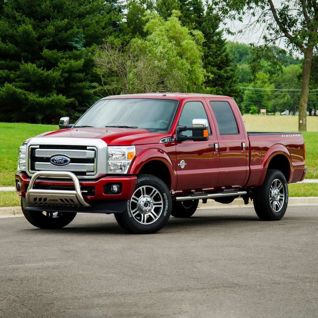 ARIES S223006-2 4" Polished Stainless Oval Side Bars, Select Ford Excursion, F-250, F-350 for Select Ford F-250