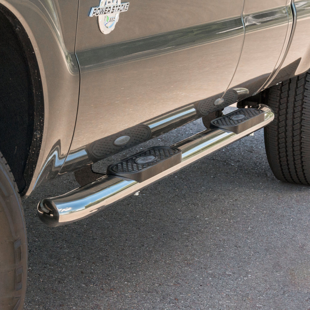 ARIES S223006-2 4" Polished Stainless Oval Side Bars, Select Ford Excursion, F-250, F-350 for Select Ford F-250