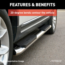 Load image into Gallery viewer, ARIES S223039-2 4" Polished Stainless Oval Side Bars, Select Ford F-150 for Select Ford F-150