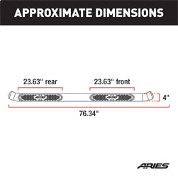 ARIES S223041 ARIES S223041 4-Inch Oval Black Steel Nerf Bars; Select Ford Explorer - Truck Part Superstore