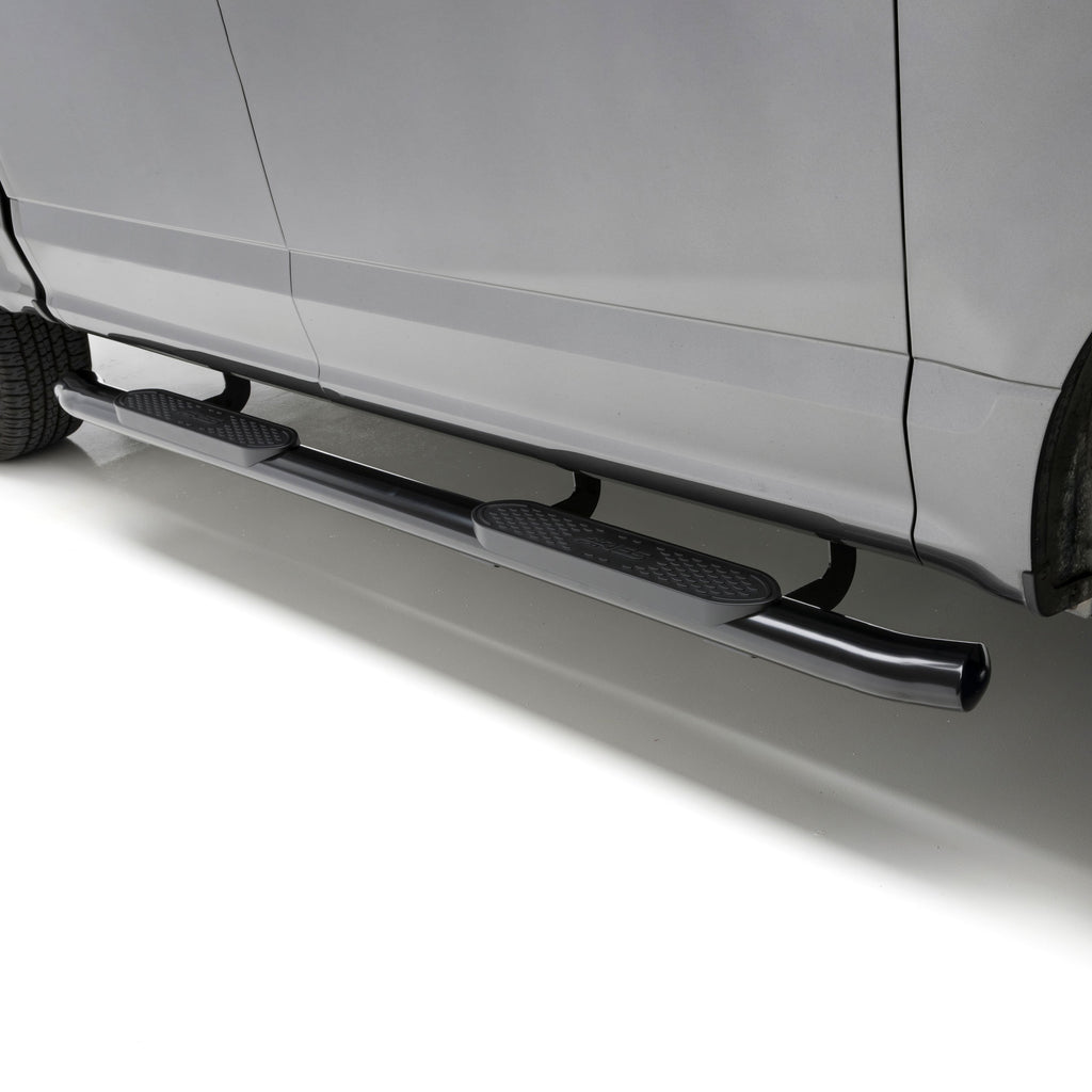 ARIES S223043 4" Black Steel Oval Side Bars, Select Ford F-150, F-250, F-350, F-450, F-550 for Select Ford F-150