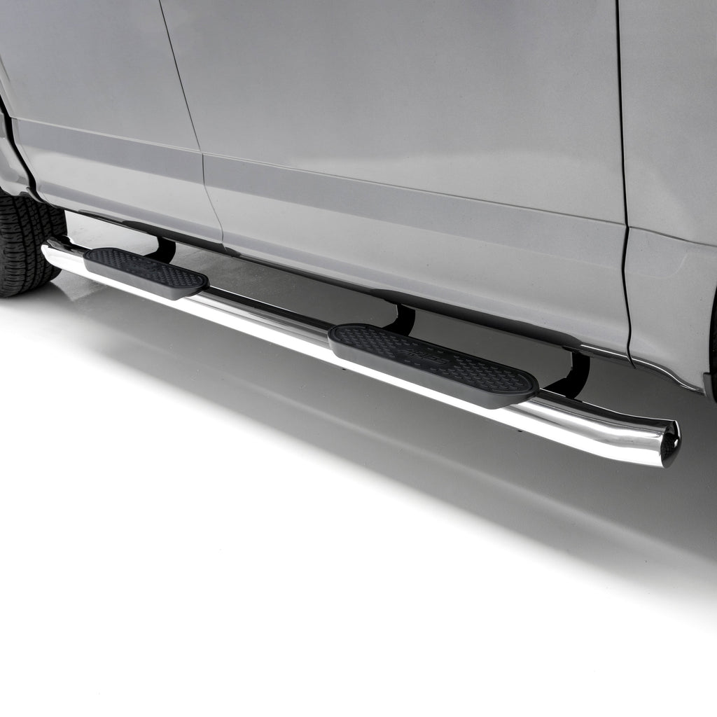 ARIES S223044-2 4" Polished Stainless Oval Side Bars, Select Ford F150, F250, F350, F450, F550 for Select Ford F-150