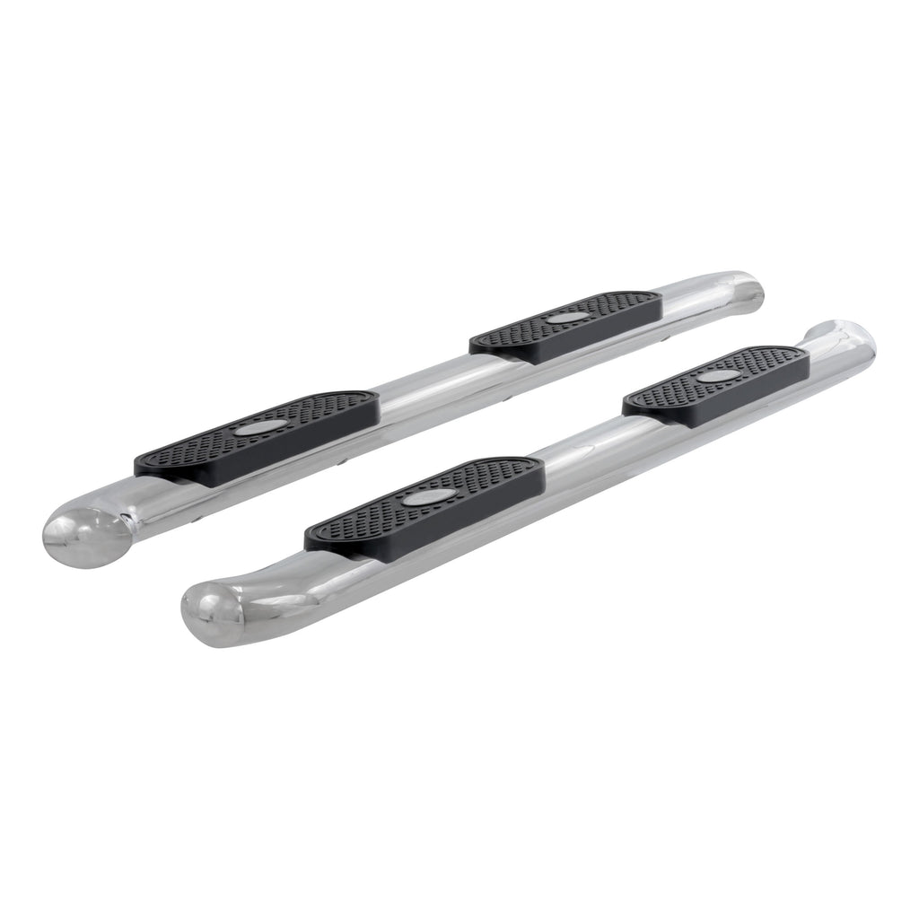 ARIES S224045-2 4" Polished Stainless Oval Side Bars, Select Silverado, Sierra 1500, 2500, 3500 for Select Chevrolet Silverado 2500 HD
