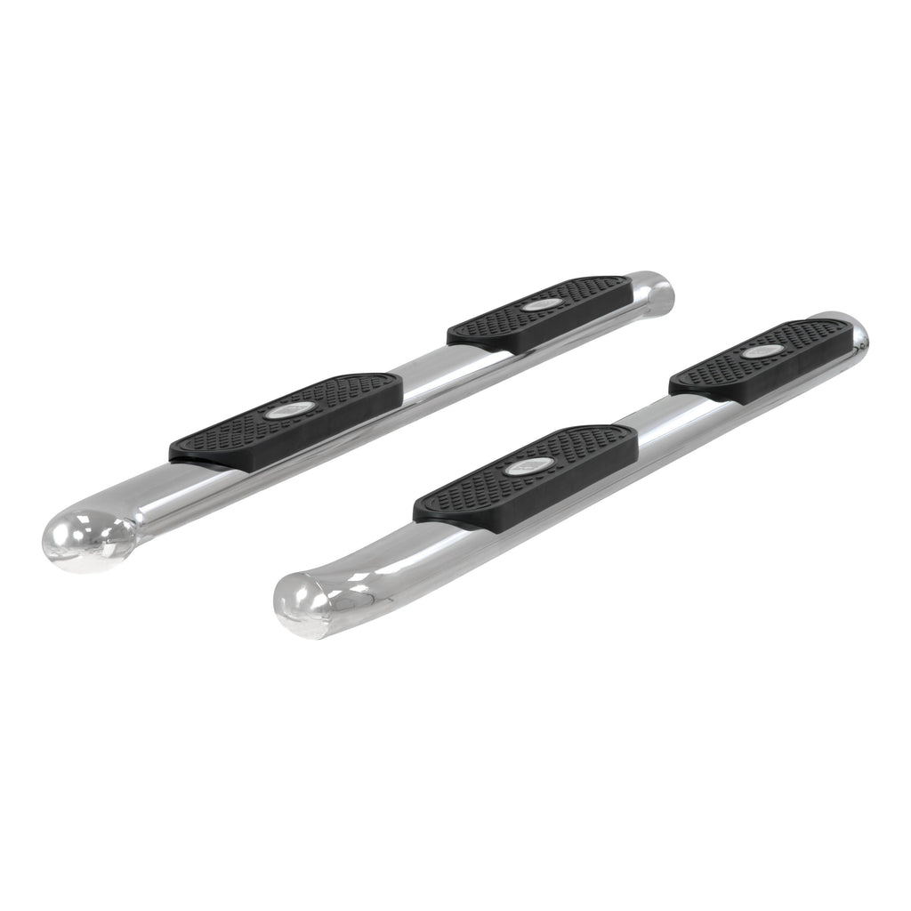 ARIES S224046-2 4" Polished Stainless Oval Side Bars, Select Silverado, Sierra 1500, 2500, 3500 for Select Chevrolet Silverado 2500 HD