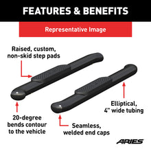 Load image into Gallery viewer, ARIES S224047 4" Black Steel Oval Side Bars, Select Ford Bronco 2-Door for Select Ford Bronco