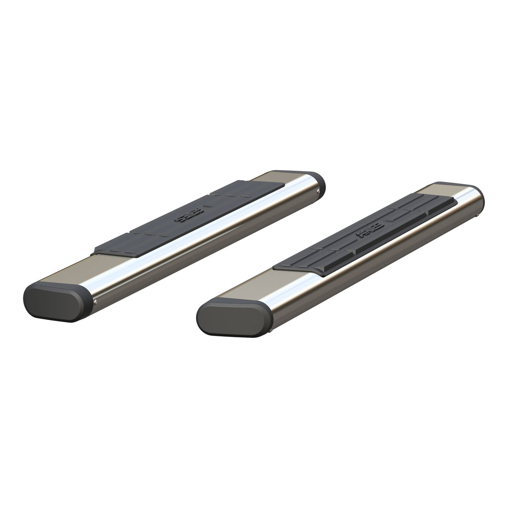ARIES S2853 6in. x 53in. Polished Stainless Oval Side Bars (No Brackets) - Truck Part Superstore