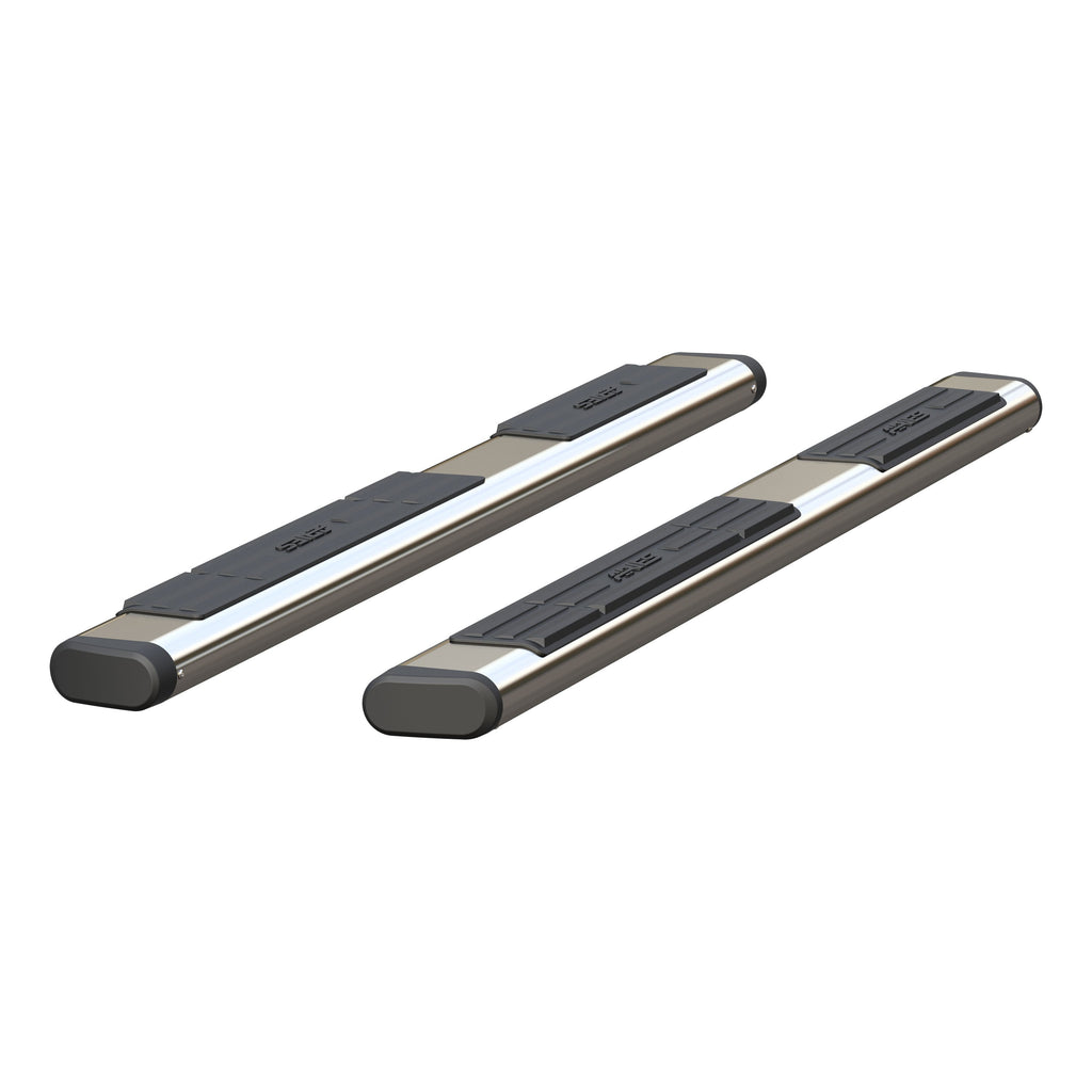 ARIES S2875 6in. x 75in. Polished Stainless Oval Side Bars (No Brackets) - Truck Part Superstore
