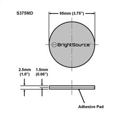 BrightSource S375MD Self-Adhesive Metal Disk - Truck Part Superstore