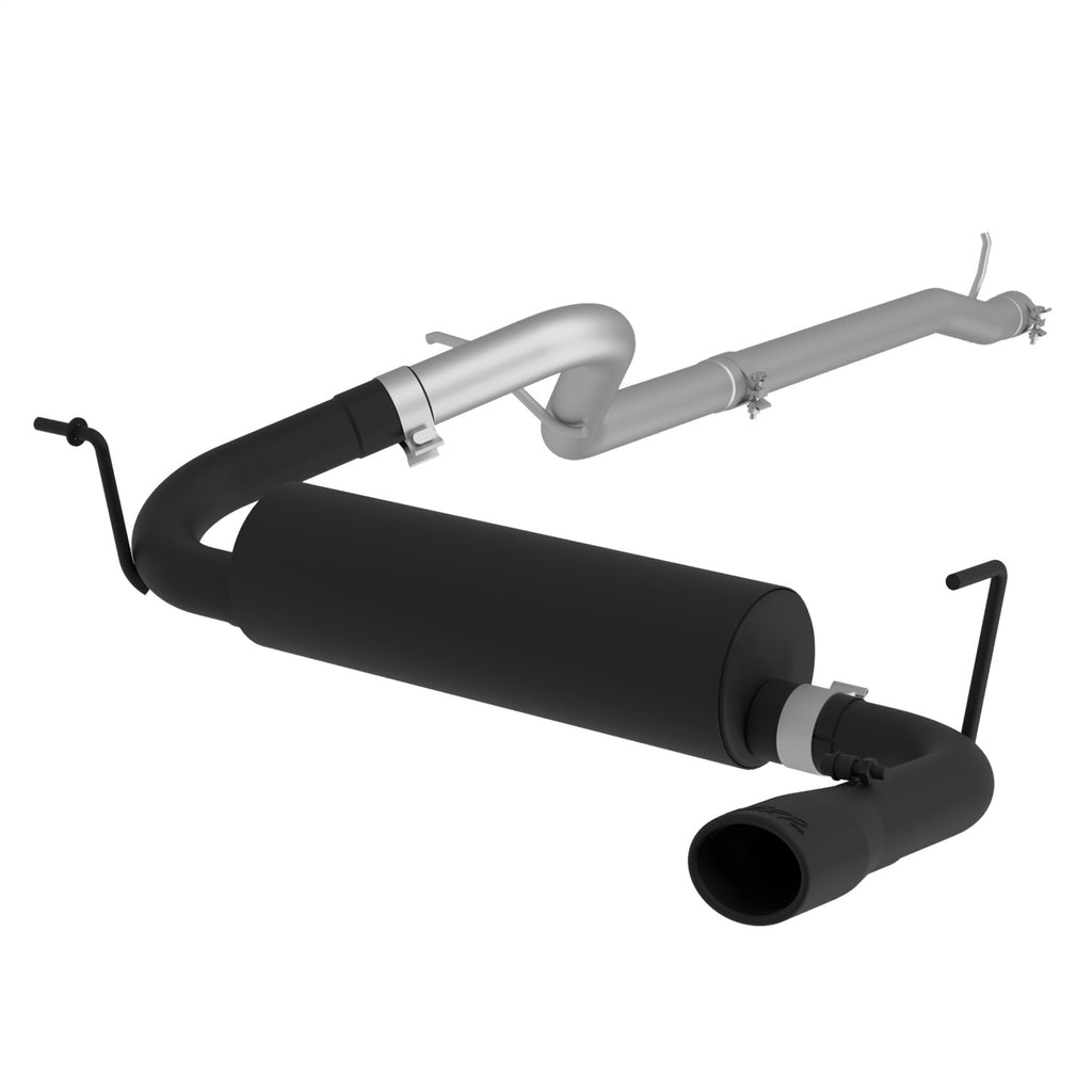 MBRP Exhaust S5526BLK Armor BLK Cat Back Exhaust System for Select Jeep Wrangler, Jeep Wrangler JK
