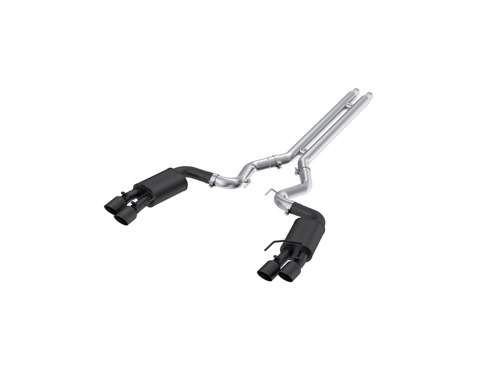 MBRP Exhaust S7205BLK Armor BLK Cat Back Exhaust System for Select Ford Mustang