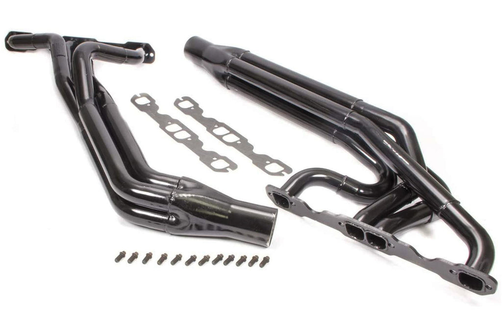 SCHOENFELD 180-606LV23GCM-3 Dirt Late Model Headers 604 Crate 3 Step