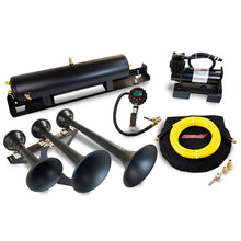 Load image into Gallery viewer, Kleinn Automotive Air Horns SDKIT17-734STL Onboard Air System w/Horns for Select Ford F-250 Super Duty, Ford F-350 Super Duty, Ford F-450 Super Duty