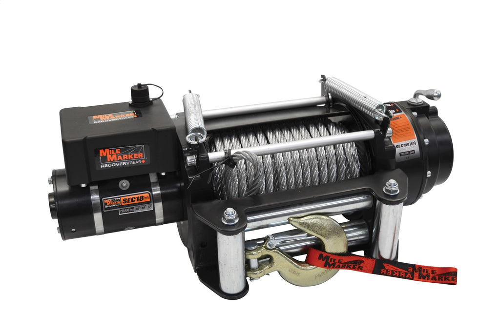 Mile Marker 77-50280W SEC18 ES Premium Winch for Select Chevrolet Blazer, Chevrolet C1500, Chevrolet C1500 Suburban, Chevrolet C2500, Chevrolet C2500 Suburban, Chevrolet C3500, Chevrolet K1500, Chevrolet K1500 Suburban, Chevrolet K2500, Chevrolet K2500