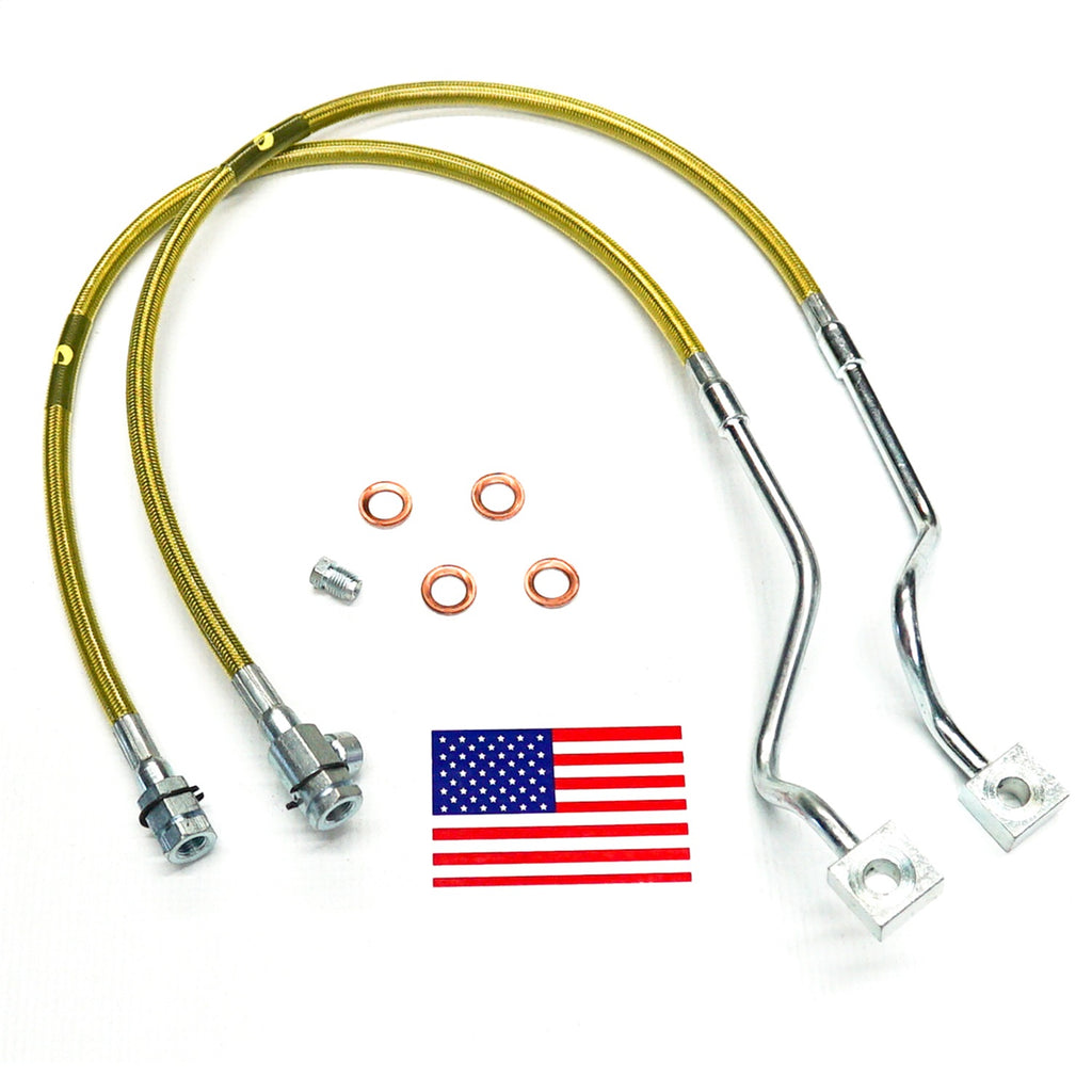 Superlift 91510 Bulletproof Brake Hose-Front-99-04 F-250/F350 w/4-8in. Lift for Select Ford F-250, Ford F-250 Super Duty, Ford F-350 Super Duty