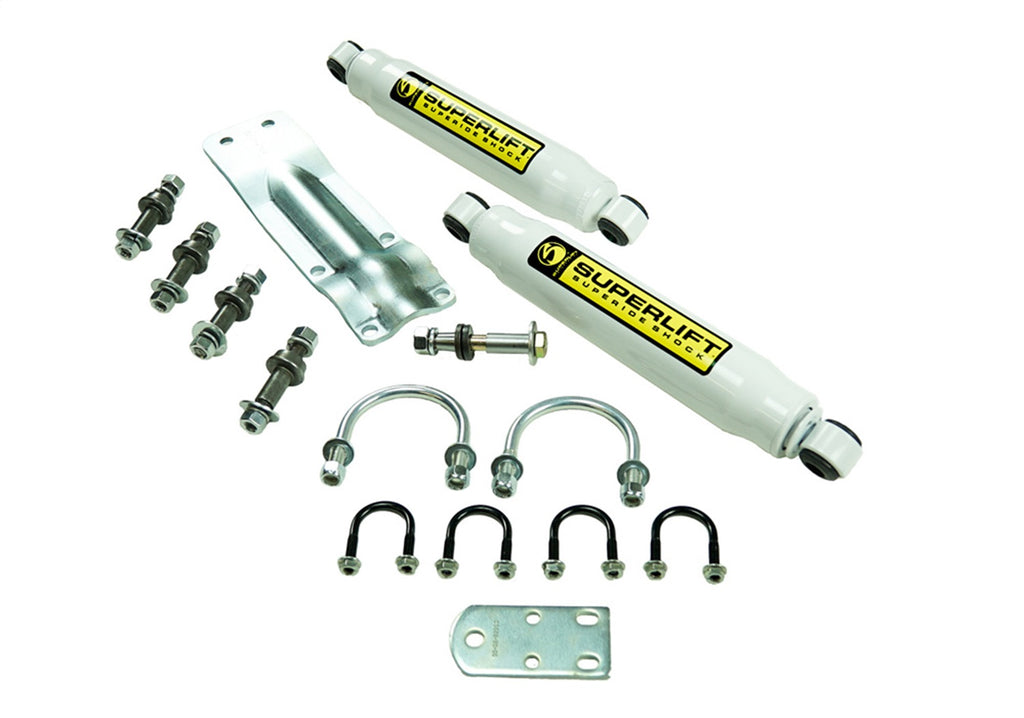 Superlift 92660 Dual Steering Stabilizer Kit-73-91 GM 1/2/3/4 Sld Axle/69-93 Ddg 1/2/3/4 4WD for Select Chevrolet Blazer, Chevrolet K10, Chevrolet K10 Pickup, Chevrolet K10 Suburban, Chevrolet K20, Chevrolet K20 Pickup, Chevrolet K20 Suburban, Chevrolet