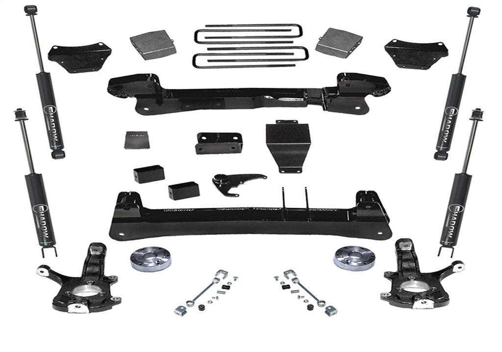 Superlift K121 6in. Lift Kit-99-06 Silverado/Sierra 1500 4WD-Knuckle Kit w/SL Shocks for Select Chevrolet Silverado 1500, Chevrolet Silverado Classic, GMC Sierra 1500, GMC Sierra Classic