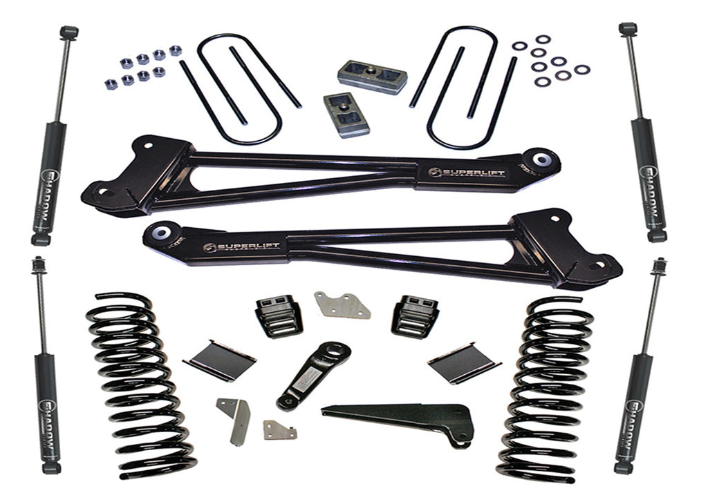 Superlift K144 4in. Lift Kit-13-18 Ram 3500 4WD-Diesel-Replacement Radius Arms w/SL Shocks for Select Ram