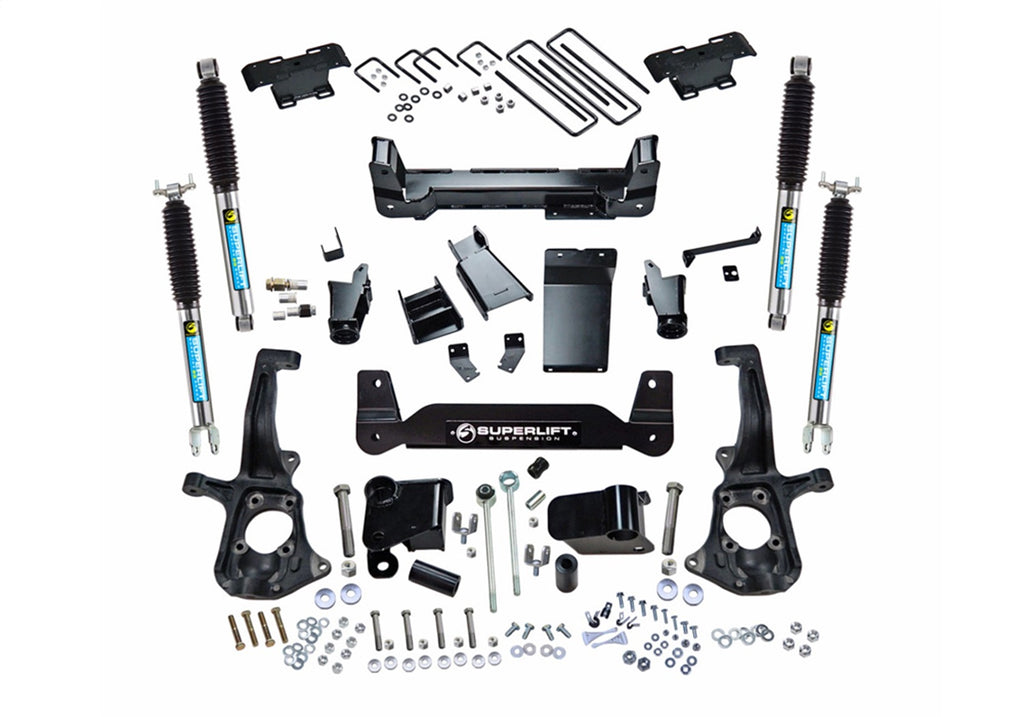 Superlift K150B 6in. Lift Kit-11-19 Silv/Sierra 2500/3500HD 4WD-Knuckle Kit w/Bilstein Shocks for Select Chevrolet Silverado HD, Chevrolet Silverado HD, GMC Sierra HD, GMC Sierra HD