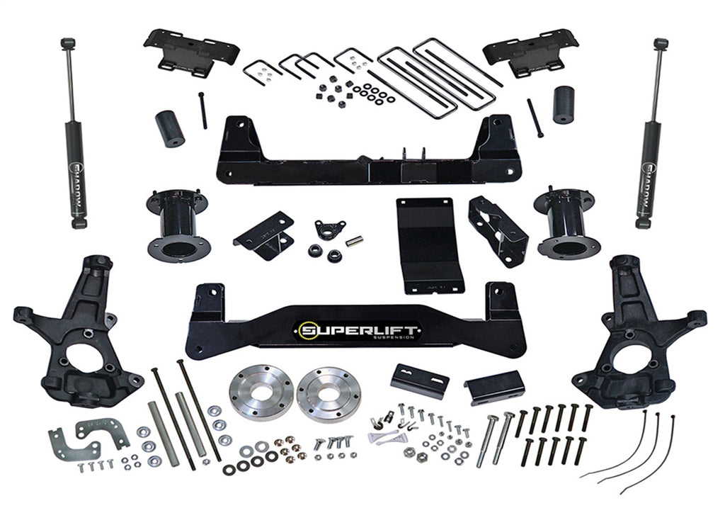 Superlift K160 6.5in. Lift Kit-14-16 Silv/Sierra 1500 4WD w OE Cast Stl Ctrl Arms w SL Rr Shcks for Select Chevrolet Silverado 1500, GMC Sierra