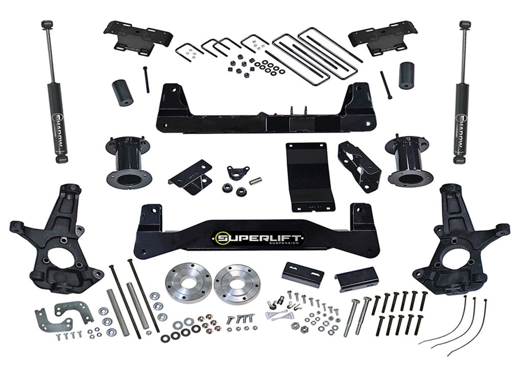 Superlift K161 6.5in. Lift Kit-14-18 GM 1500 4WD w OE Al or SS Ctrl Arms w SL Rear Shocks for Select Chevrolet Silverado 1500, Chevrolet Silverado LD, GMC Sierra 1500, GMC Sierra Limited
