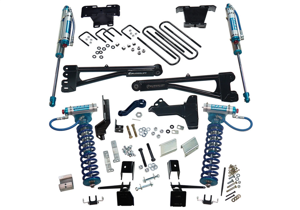Superlift K169KG 6in. King Ed Radius Arm Lift Kit-17-22 F250/350 4WD w King Frt Clvr/Res Rr Shcks for Select Ford F-250 Super Duty, Ford F-350 Super Duty
