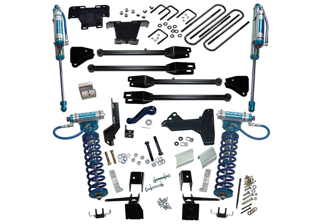 Superlift K171KG 6in. King Ed 4-Link Lift Kit-17-22 F250/350 4WD w King Frt Clvr/Res Rr Shcks for Select Ford F-250 Super Duty, Ford F-350 Super Duty