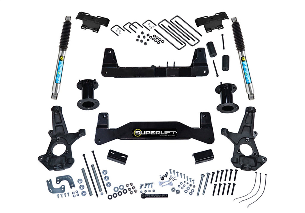 Superlift K180B 6.5in. Lift Kit-07-16 Silv/Sierra 1500 2WD w Cast Steel Ctrl Arms w Bil Rr Shock for Select Chevrolet Silverado 1500, GMC Sierra
