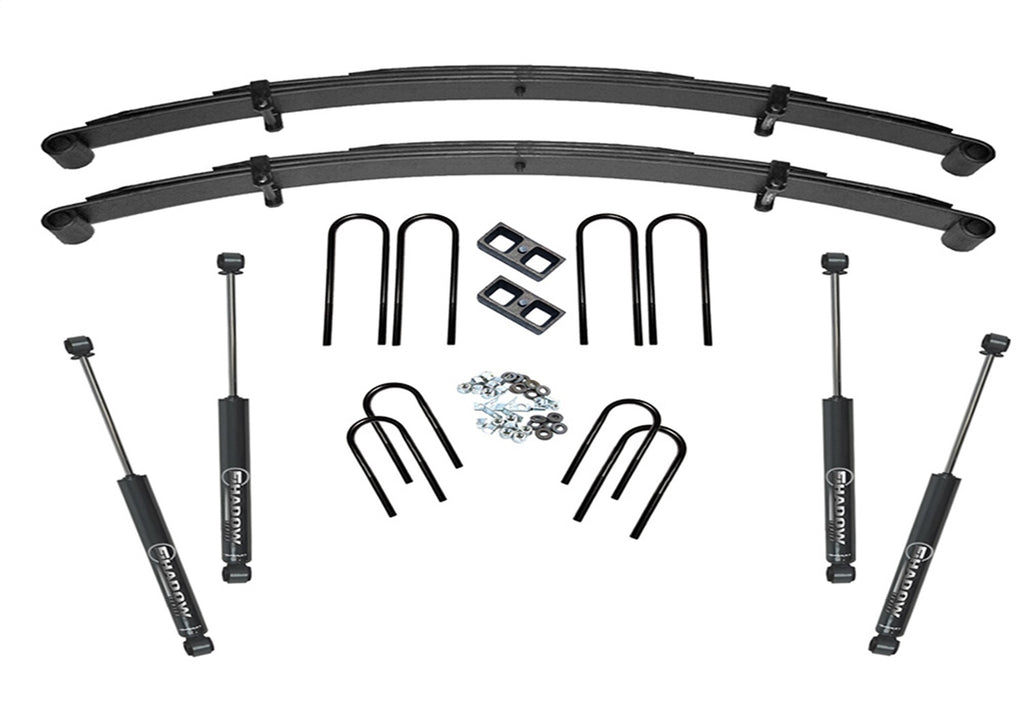 Superlift K417 4in. Lift Kit-73-91 Blazer/Jimmy/Suburban 1/2 Ton 4WD-Rr Block Kit wSL Shks for Select Chevrolet Blazer, Chevrolet K10 Suburban, Chevrolet K5 Blazer, GMC Jimmy, GMC K15 Suburban, GMC K15/K1500 Suburban, GMC K1500 Suburban