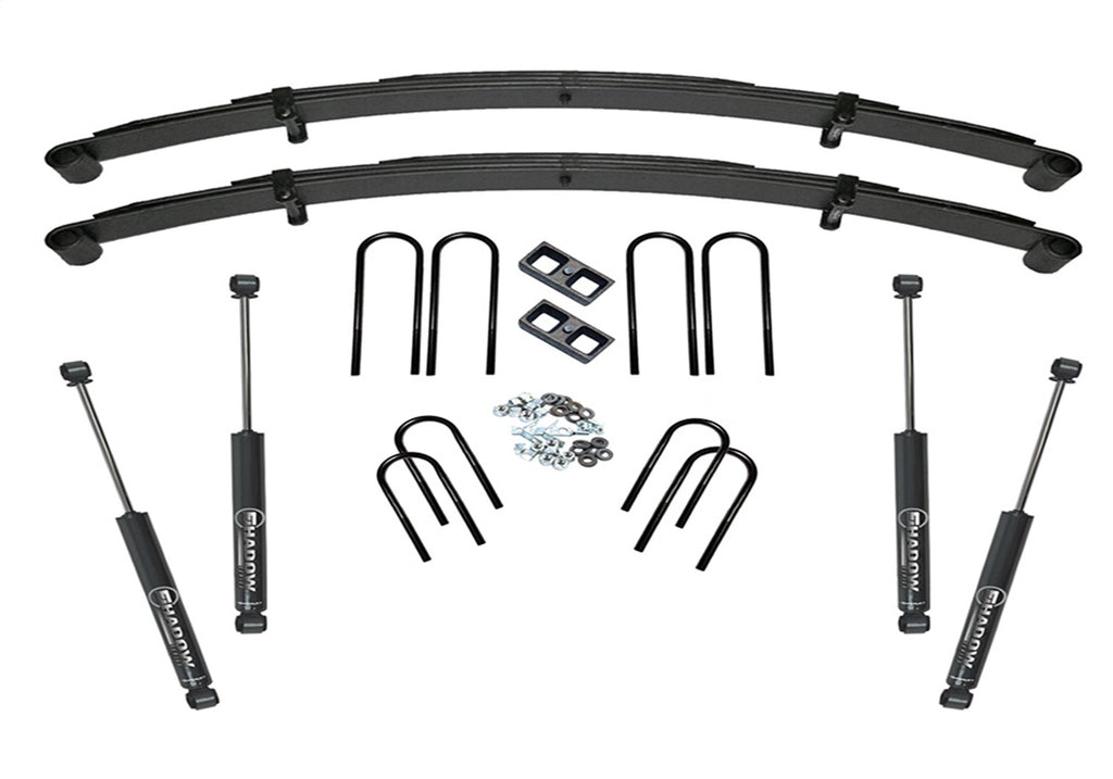 Superlift K448 4in. Lift Kit-73-91 GM 3/4 Ton Suburban 4WD-Rr Block Kit w/SL Shocks for Select Chevrolet K20 Suburban, GMC K25 Suburban, GMC K25/K2500 Suburban, GMC K2500 Suburban