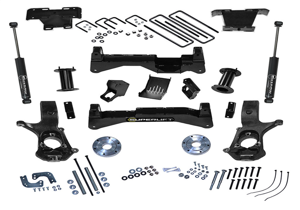 Superlift K898 8in. Lift Kit-07-16 Silv/Sierra 1500 4WD w Cast Steel Ctrl Arms w SL Rear Shocks for Select Chevrolet Silverado 1500, GMC Sierra