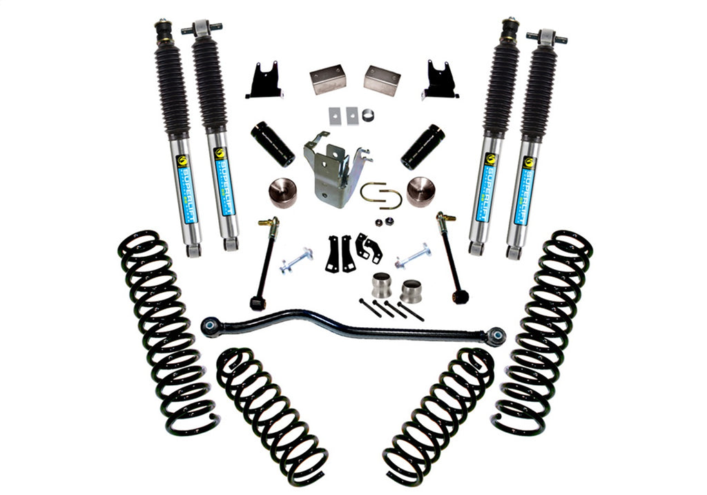 Superlift K928B 4in. Lift Kit-07-18 Wrangler JK-4-door-w/Bilstein Shocks for Select Jeep Wrangler, Jeep Wrangler JK