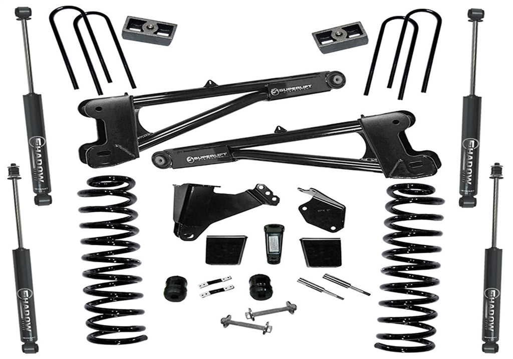 Superlift K977 6in. Lift Kit-05-07 F250/F350 4WD-Dsl w/Replacement Radius Arms w/SL Shocks for Select Ford F-250 Super Duty, Ford F-350 Super Duty