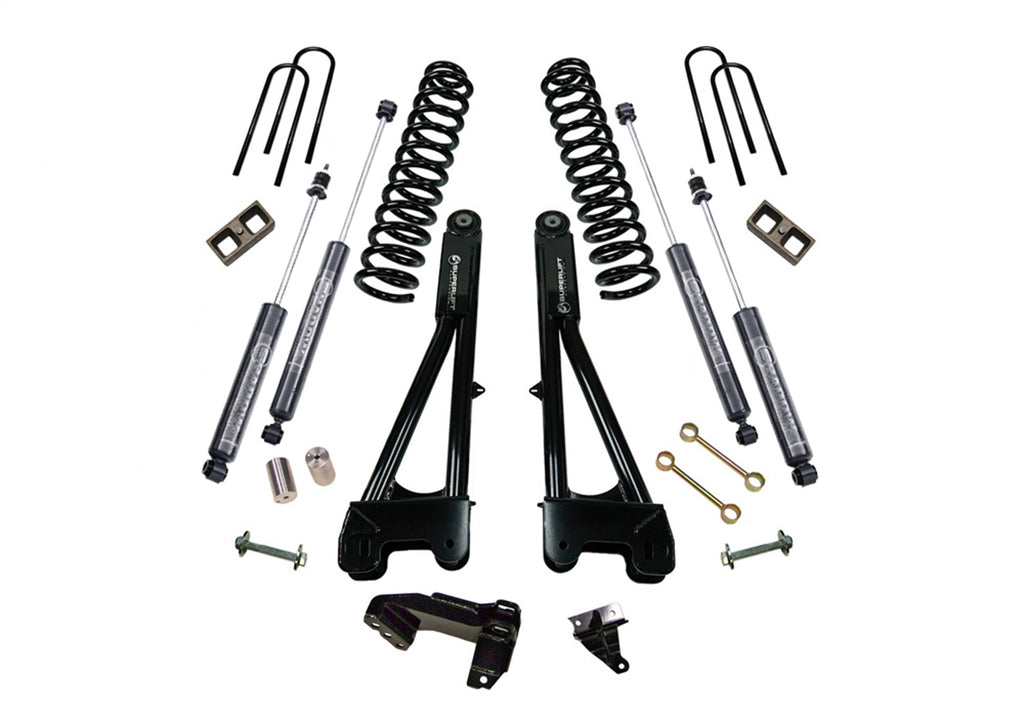 Superlift K981B 4in. Lift Kit-08-10 F250/F350 4WD-Dsl w/Replacement Radius Arms w/Bil Shocks for Select Ford F-250 Super Duty, Ford F-350 Super Duty