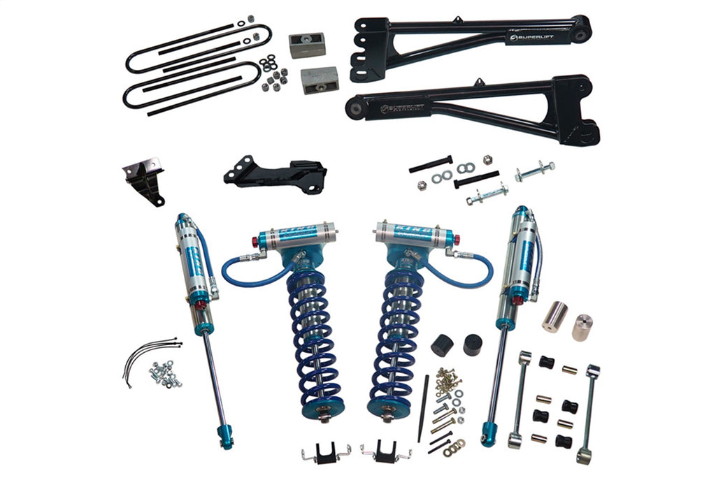 Superlift K981KG 4in. Lift Kit-08-10 F250/F350 4WD w Rep Radius Arms/King Clvrs/King Rr Shocks for Select Ford F-250 Super Duty, Ford F-350 Super Duty