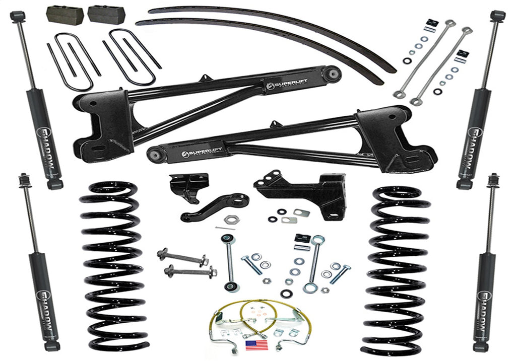 Superlift K983 6in. Lift Kit-08-10 F250/F350 4WD-Dsl w/Replacement Radius Arms w/SL Shocks for Select Ford F-250 Super Duty, Ford F-350 Super Duty