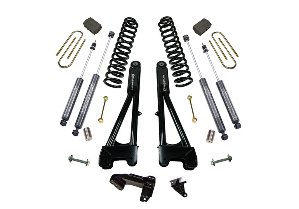 Superlift K987B 4in. Lift Kit-11-16 F250/F350 4WD-Dsl w/Replacement Radius Arms w/Bil Shocks for Select Ford F-250 Super Duty, Ford F-350 Super Duty