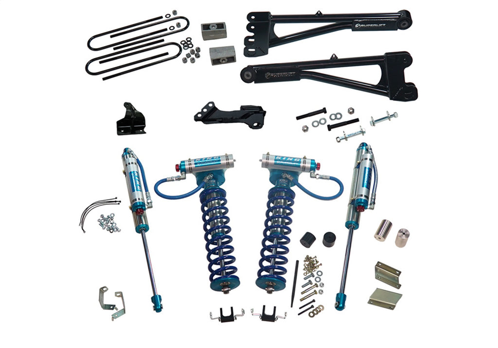 Superlift K987KG 4in. Lift Kit-11-16 F250/F350 4WD w Rep Radius Arms/King Clvrs/King Rr Shocks for Select Ford F-250 Super Duty, Ford F-350 Super Duty